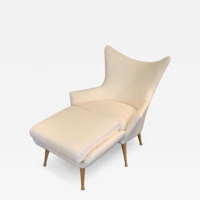 Ben Seibel MID CENTURY CHAIR AND OTTOMAN