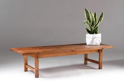 Bench or Side Table in Oak with Great Patina