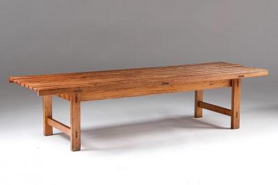 Bench or Side Table in Oak with Great Patina