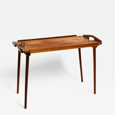 Bendt Winge Beautiful 1950s folding teak tray table by Bendt Winge for Aase Mobler Norway