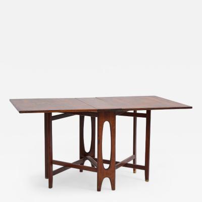Bendt Winge Bendt Winge Mid Century Norwegian Rosewood Drop Leaf Rosewood Dining Table