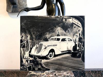 Benjamin Albert Stahl Classic Car Lincoln Nash Illustration Automobilia Timeless Aesthetic