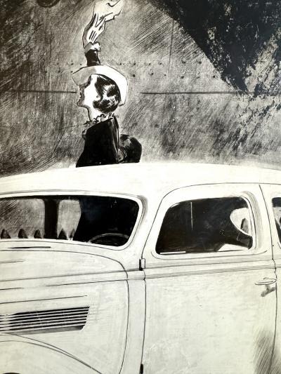 Benjamin Albert Stahl Classic Car Lincoln Nash Illustration Automobilia Timeless Aesthetic