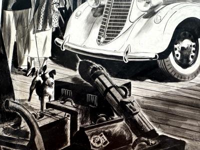 Benjamin Albert Stahl Classic Car Lincoln Nash Illustration Automobilia Timeless Aesthetic