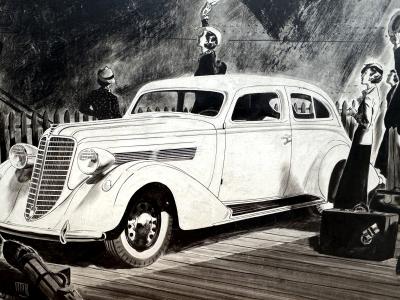 Benjamin Albert Stahl Classic Car Lincoln Nash Illustration Automobilia Timeless Aesthetic