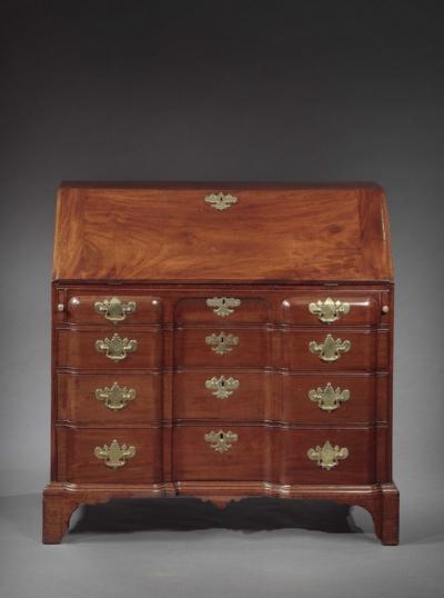 Benjamin Frothingham CHIPPENDALE BLOCK FRONT DESK Attributed to Benjamin Frothingham