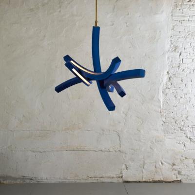 Benjamin Gillespie Entropy Arc Chandelier in Klein Blue 2024