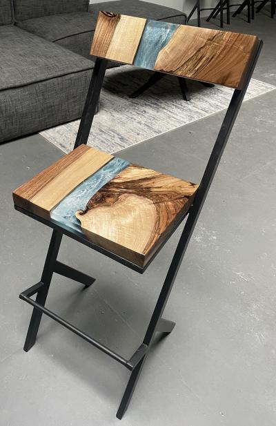 Benjamin McLaughlin Coastal Falls High Back Bar Stool