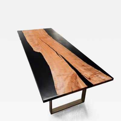 Benjamin McLaughlin Dining Room Table w Bronze Gold Base 24 Extender