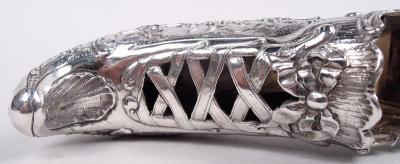 Benjamin Phillips Antique German Rococo Silver Lady s Shoe Ornament