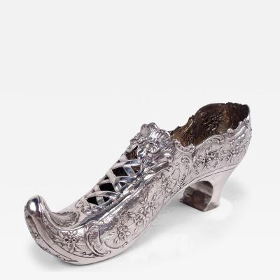 Benjamin Phillips Antique German Rococo Silver Lady s Shoe Ornament