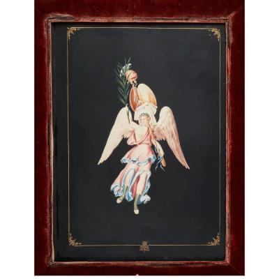 Benjamin Schlick Antique Herculaneum Painting by Benjamin Schlick Denmark 1796 1872