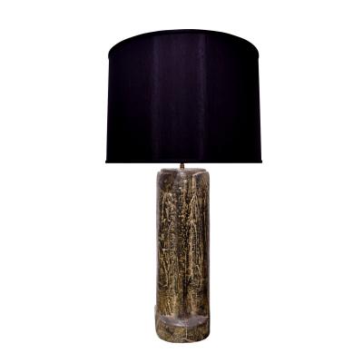 Benjamin Wilson Ben Wilson Pair of Large Plaster Table Lamps with African Motif 1950s