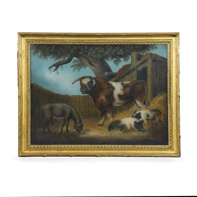 Benjamin Zobel A Fine Farmyard Scene Sand Picture by Benjamin Zobel