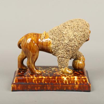 Bennington Rockingham Glazed Lion