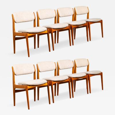 Benny Linden Teak Mid Century Danish Modern Dining Chairs Set of 8