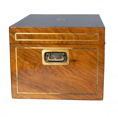 Benson Hedges Campaign style Walnut And Brass Inlaid Humidor