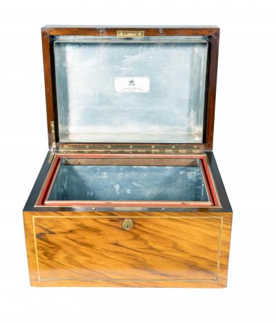Benson Hedges Campaign style Walnut And Brass Inlaid Humidor