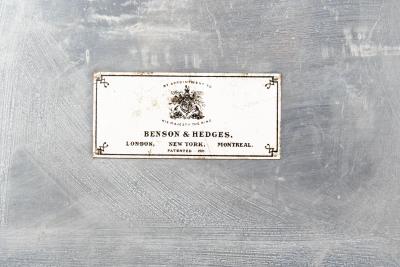 Benson Hedges Campaign style Walnut And Brass Inlaid Humidor