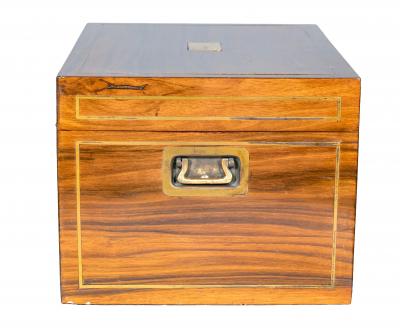 Benson Hedges Campaign style Walnut And Brass Inlaid Humidor