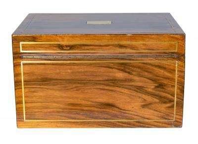 Benson Hedges Campaign style Walnut And Brass Inlaid Humidor