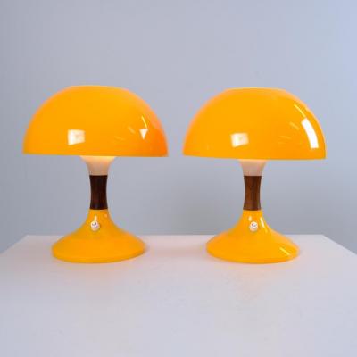 Bent Karlby A Pair of Space Age Table Lamps by Bent Karlby for Ask Belysning Denmark 1970s