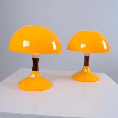 Bent Karlby A Pair of Space Age Table Lamps by Bent Karlby for Ask Belysning Denmark 1970s