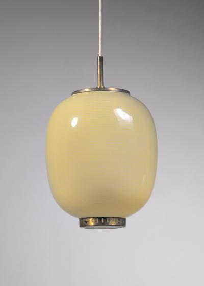 Bent Karlby Rare Bent Karlby striped glass pendant