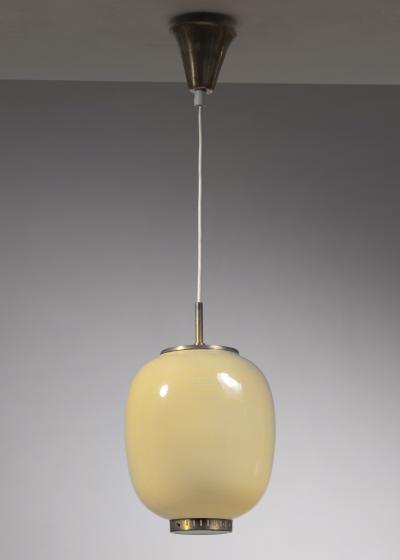 Bent Karlby Rare Bent Karlby striped glass pendant