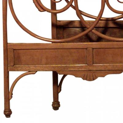 Bentwood Double Scroll Beech Twin Bed