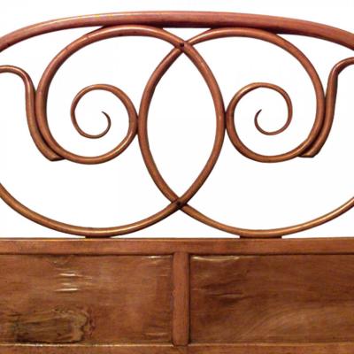 Bentwood Double Scroll Beech Twin Bed