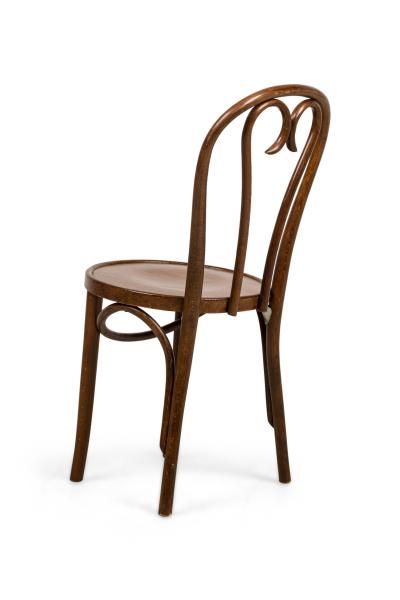 Bentwood Hairpin Scroll Caf Walnut Side Chairs