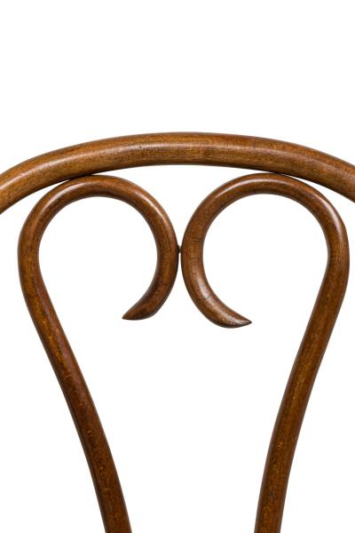 Bentwood Hairpin Scroll Caf Walnut Side Chairs