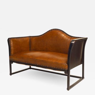 Bentwood Secessionist Leather Loveseat