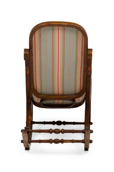 Bentwood Striped Rocking Chair