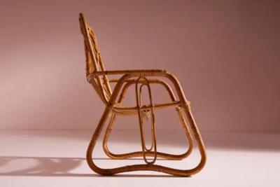 Bentwood Wicker and bamboo Garden or Living Room Set Italian Manufacture 1960s