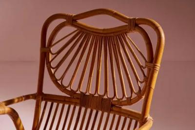 Bentwood Wicker and bamboo Garden or Living Room Set Italian Manufacture 1960s