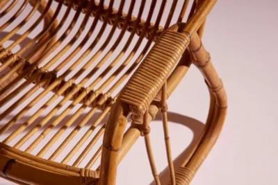 Bentwood Wicker and bamboo Garden or Living Room Set Italian Manufacture 1960s
