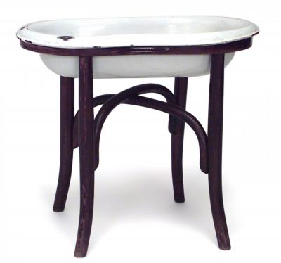 Bentwood and Enamel Bidet