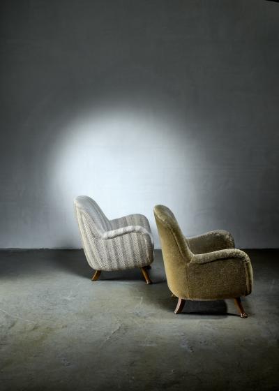 Berga M bler Berga pair of lounge chairs Sweden 1940s