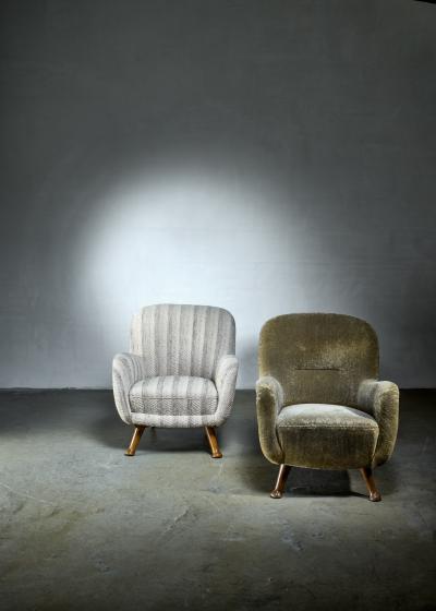 Berga M bler Berga pair of lounge chairs Sweden 1940s