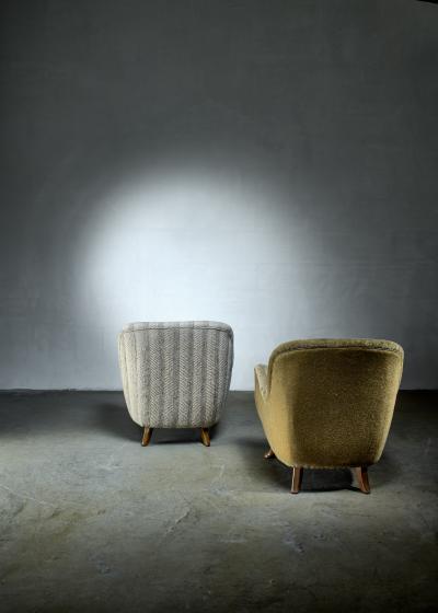 Berga M bler Berga pair of lounge chairs Sweden 1940s