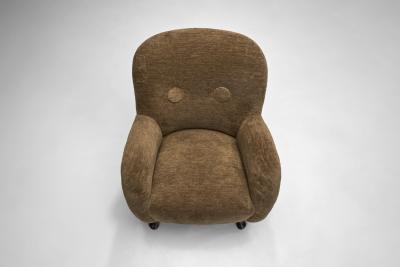 Berga M bler Pair of Upholstered Berga M bler Armchairs Sweden 1940s