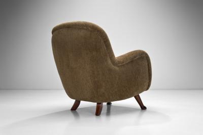 Berga M bler Pair of Upholstered Berga M bler Armchairs Sweden 1940s