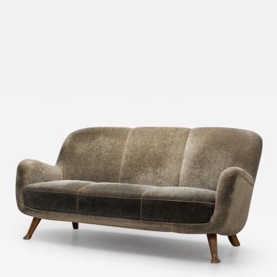 Berga M bler Three Seater Mid Century Modern Sofa by Berga M bler Sweden 1940s