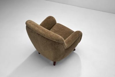 Berga M bler Upholstered Scandinavian Oak Armchair by Berga M bler Sweden 1940s