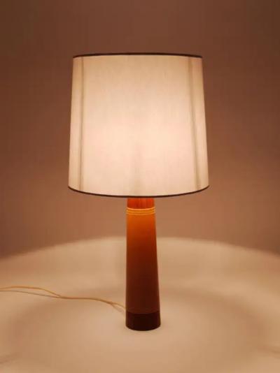 Bergboms Sweden Teak Leather Mid Century Table or Side Lamp 1960s