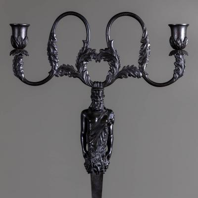 Berlin Iron Candleholder after Karl Friedrich Schinkel 19th Century