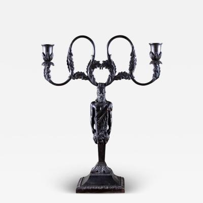 Berlin Iron Candleholder after Karl Friedrich Schinkel 19th Century