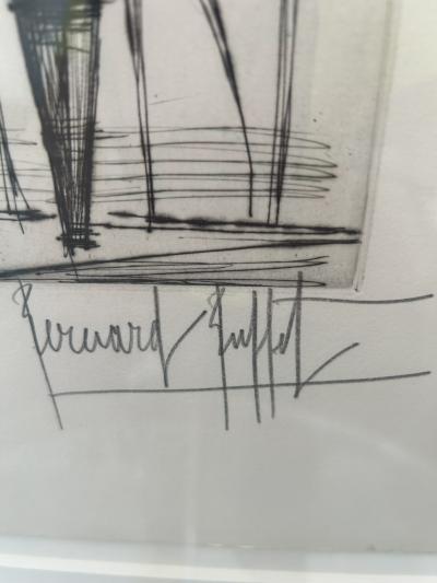 Bernard Buffet Bernard Buffet Etching Still Life With Flowers in Vase